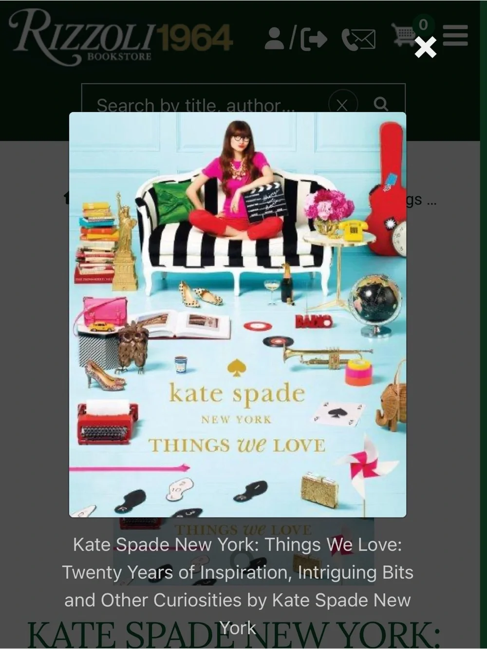 Kate Spade “Things We Love” Coffee Table Book - 20 Years of Inspiration
